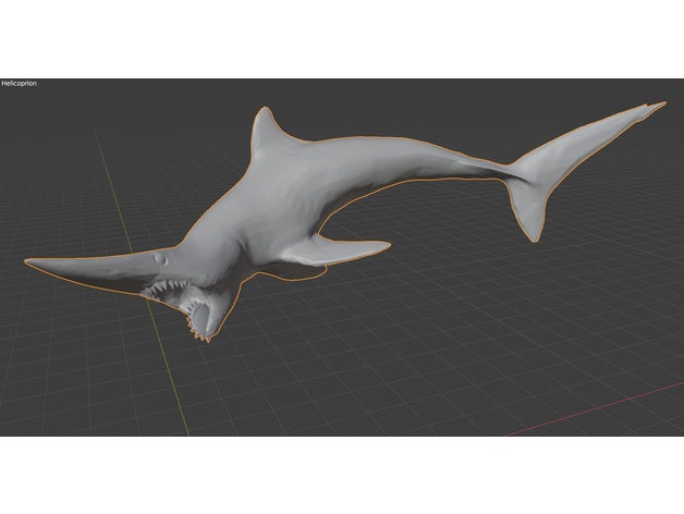 hélicoprion poisson préhistorique requin 3D print model - Mito3D