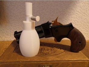black powder flask gun shooting 3d print model - Mito3D