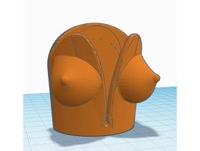 trapo suporte peitos seio fêmea corpo geladeira magnético toalha gancho 3d print model - Mito3D