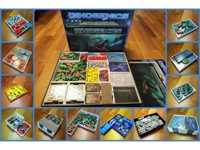 dinogênica organizador incl controlada caos jogo tabuleiro jogos inserções incrustação inserir 3d print model - Mito3D