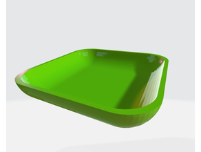 gerundet Quadrat Teller Schüssel Gericht Geschirr Tablett 3d print model - Mito3D