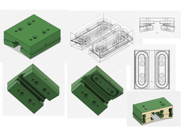 3dp linear bearing recirculating diy rail 45mm bb final version motion 3D print model - Mito3D