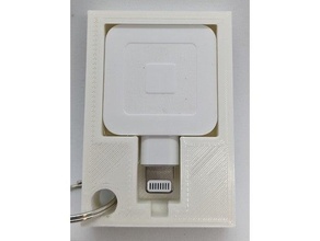 chaveiro caso bainha quadrado mag leitor relâmpago 3d print model - Mito3D