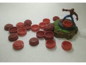 heroscape damage counters tabletop 3d print model - Mito3D