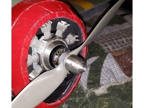 radial engine spinner 3d print model - Mito3D