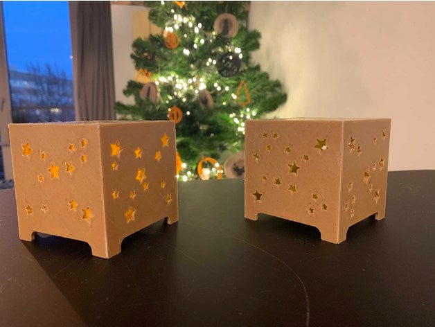 Natale tealight decorazione decorazioni titolare supporto natale 3D print model - Mito3D