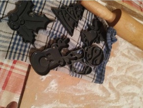 Natal biscoito cortador cutt Cortador cortadores 3d print model - Mito3D