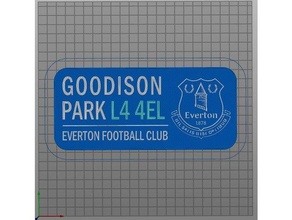 Everton logotipo placa clube futebol goodison parque 3d print model - Mito3D