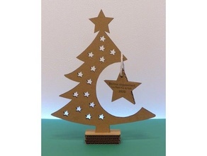 christmas tree - laser cut decoration decorations ornament ornaments lasercut cutter engraver xmas 3d print model - Mito3D
