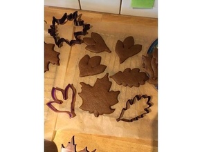 parametric cookie cutter leaf stls baking tools 3d print model - Mito3D