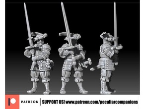umano impero spadone 28mm fantasia miniatura peculiare compagni giochi guerra warhammer 3d print model - Mito3D