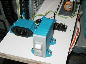 circuito interruptor automático montar airpax 203 pan molde tablero electrónica recinto openscad proteccion scad 3d print model - Mito3D
