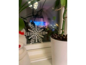 Weihnachten Schneeflocke Dekoration Dekorationen Ornament Baum 3d print model - Mito3D