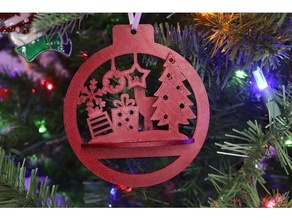 flat pack x mas ornamento Natale decorazione albero 3d print model - Mito3D