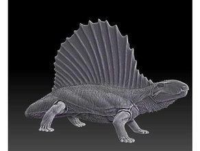 dimetrodon - wrath goliaths bust cretaceous dinosaur dinosaurs dnd figure body hunting jurassic park miniature sculpture statue isle triassic trophy wogd wotg wotgd 3d print model - Mito3D