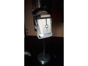 retro Mikrofon Lampe Werkzeugmond 3d print model - Mito3D