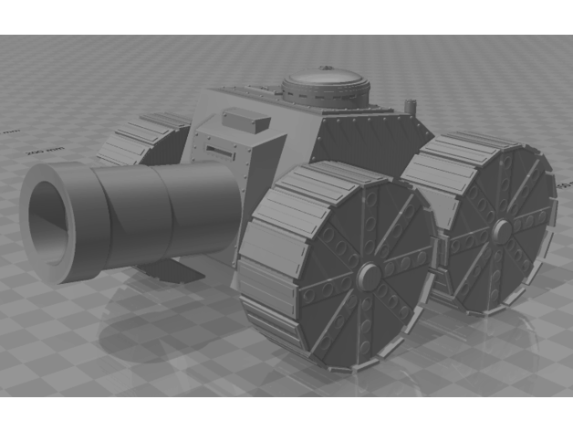 Platz Ork Gobsmasha Kampfwagen Oldhammer Panzer Kriegshammer 40k 3D print model - Mito3D