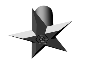 pentagonal star wheel 3d print model - Mito3D
