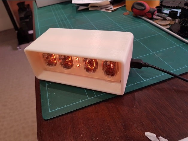 nixie tube clock casing - geekstyles in12 v3 3D print model - Mito3D