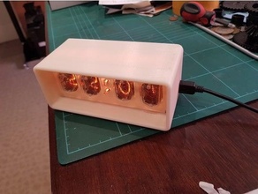 nixie tubo reloj caja geekstyles in12 v3 3d print model - Mito3D