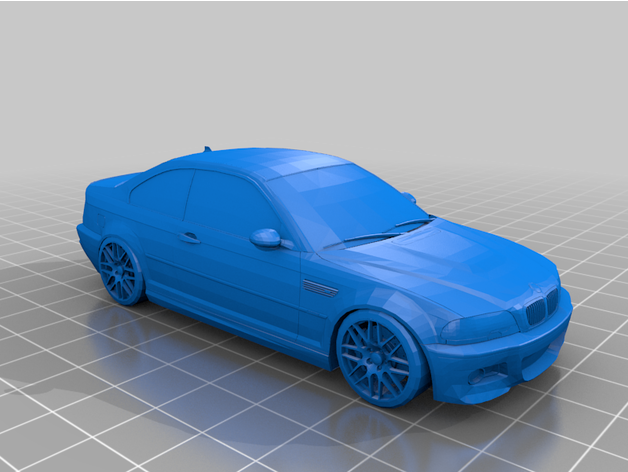 BMW m3 e46 Mixer bmwm3 Wagen Coupe Lowpoly mpower obj Sportwagen 3D print model - Mito3D