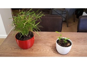 planter 18 cm diameter flower pot plant 3d print model - Mito3D