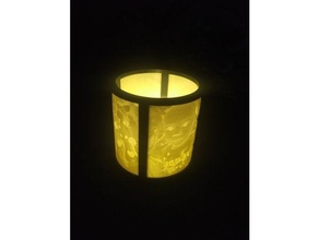 lithophane candle box -- custom photos free lantern light photo 3d print model - Mito3D