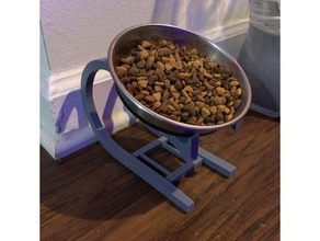angled cat food bowl holder cat cat feeder cat feeder bowl cat food dfoles pet bowl pet food 3d print model - Mito3D