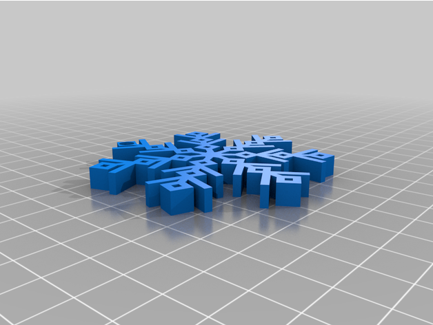 snowflake tree ornament 3D print model - Mito3D