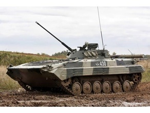 fácil impresión bmp 2 blindado vehículo bmp2 llamas guerra ruso militar tanque juego 3d print model - Mito3D