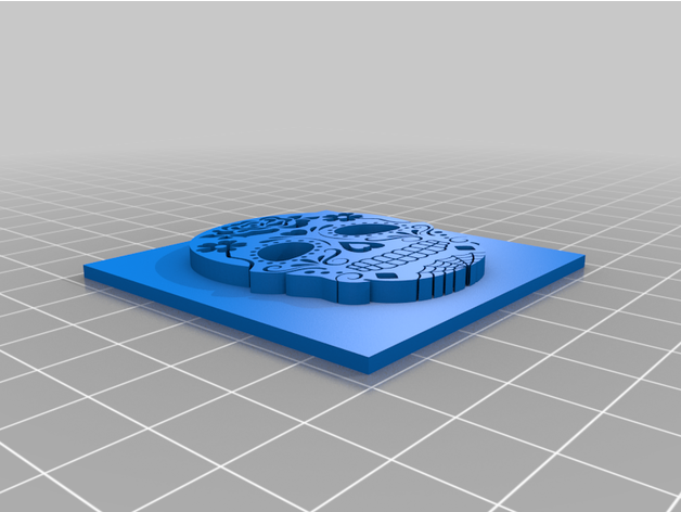 Schädel Stempel 3D print model - Mito3D