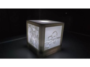 lithophane box aa battery + led light 3d print model - Mito3D