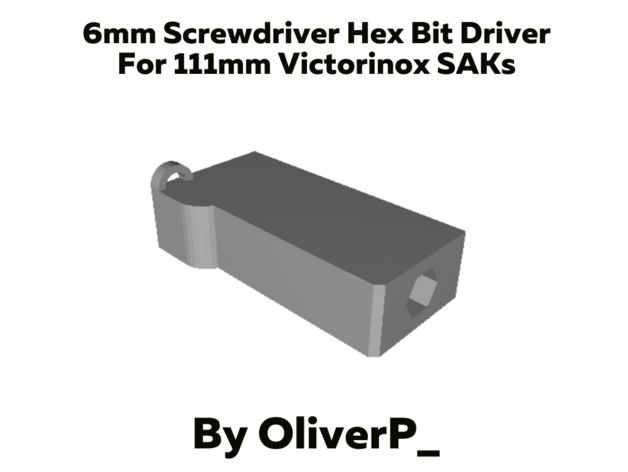 6mm bit chauffeur Victorinox 111mm Chose bitdriver edc report d'une journée hexbit titulaire soutien levier Tournevis Suisse armée couteau 3D print model - Mito3D