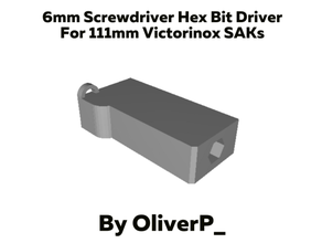 6mm bit driver victorinox 111mm sak bitdriver edc everydaycarry hexbit holder prybar screwdriver swiss army knife 3d print model - Mito3D