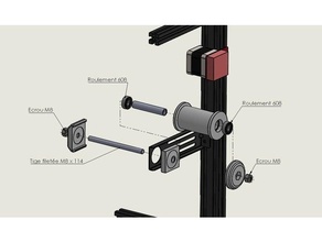 carretel suporte 608 rolamento ender 5 3 crialidade 3d print model - Mito3D