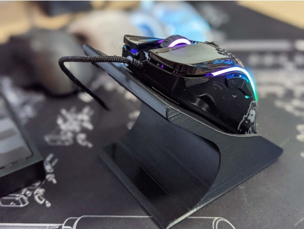 gaming mouse stand holder mice 3D print model - Mito3D