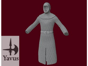 body chainmail heavy armor dnd miniature 3d print model - Mito3D