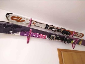 ski wall mount rack 3d print model - Mito3D
