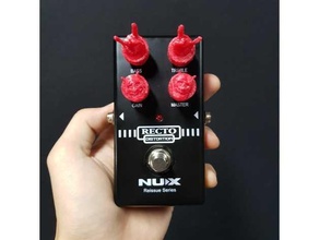 nux recto distortion knob cover guitar button pedal stomp 3d print model - Mito3D