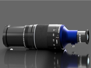 cânone ef lente luneta telescópio cobridor v2 astronomia eos ocular adaptador cobrir bainha 3d print model - Mito3D
