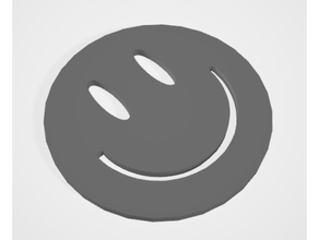 heureux smiley visage coupé amusement logo 3d print model - Mito3D