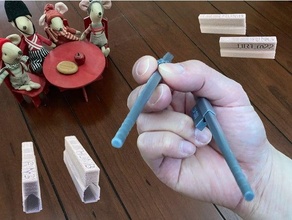 model h1 finger helpers marcosticks chopsticks learning standard grip training 3d print model - Mito3D