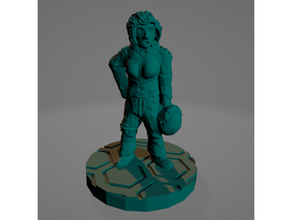 lieutenant phoebe jenkins 28mm 28mmscale legion miniature support sci-fi science fiction star wars supportless 3d print model - Mito3D