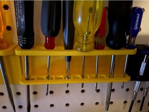 screwdriver shelf pegboard 3d print model - Mito3D