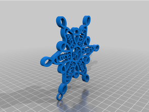 2020 snowflake ornament 3d print model - Mito3D