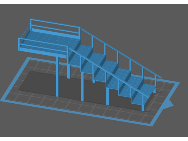 industrial metal Escadaria 3D print model - Mito3D