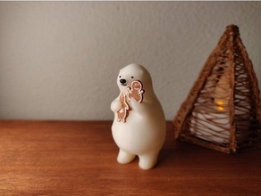 kumaty polar bear gingerbread cookies cute holiday polarbear 3d print model - Mito3D