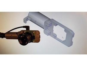 pi02hq pizero hq cam conector base pescoço ganso pihqcamera raspberrypizerocase 3d print model - Mito3D
