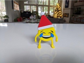 3d emoji santa hat cute fun toy toys 3d print model - Mito3D