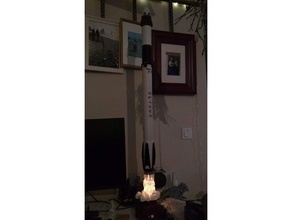 halcón 9 cohete fumar estante soporte falcon9 spacex 3d print model - Mito3D